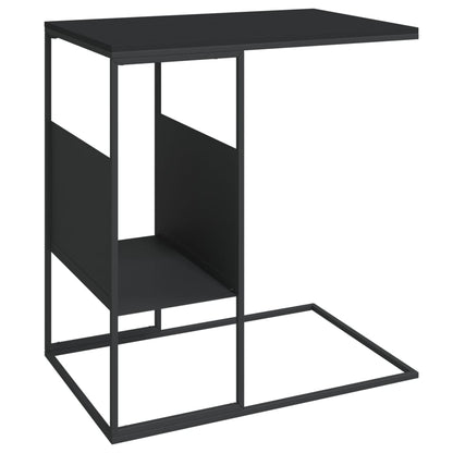 Side Table Black 55x36x59.5 cm Engineered Wood