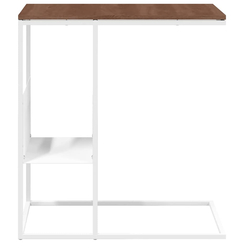 Side Table white 55x36x59.5 cm Engineered Wood