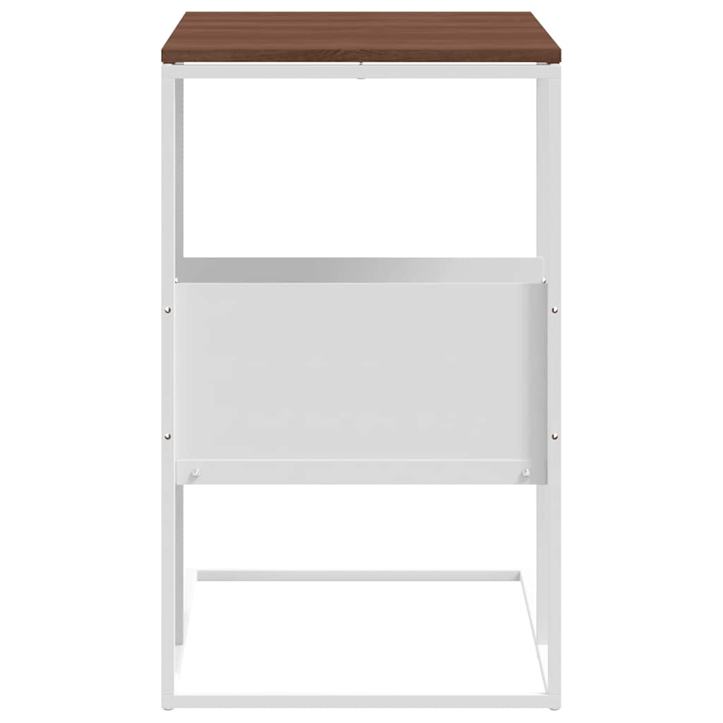 Side Table white 55x36x59.5 cm Engineered Wood