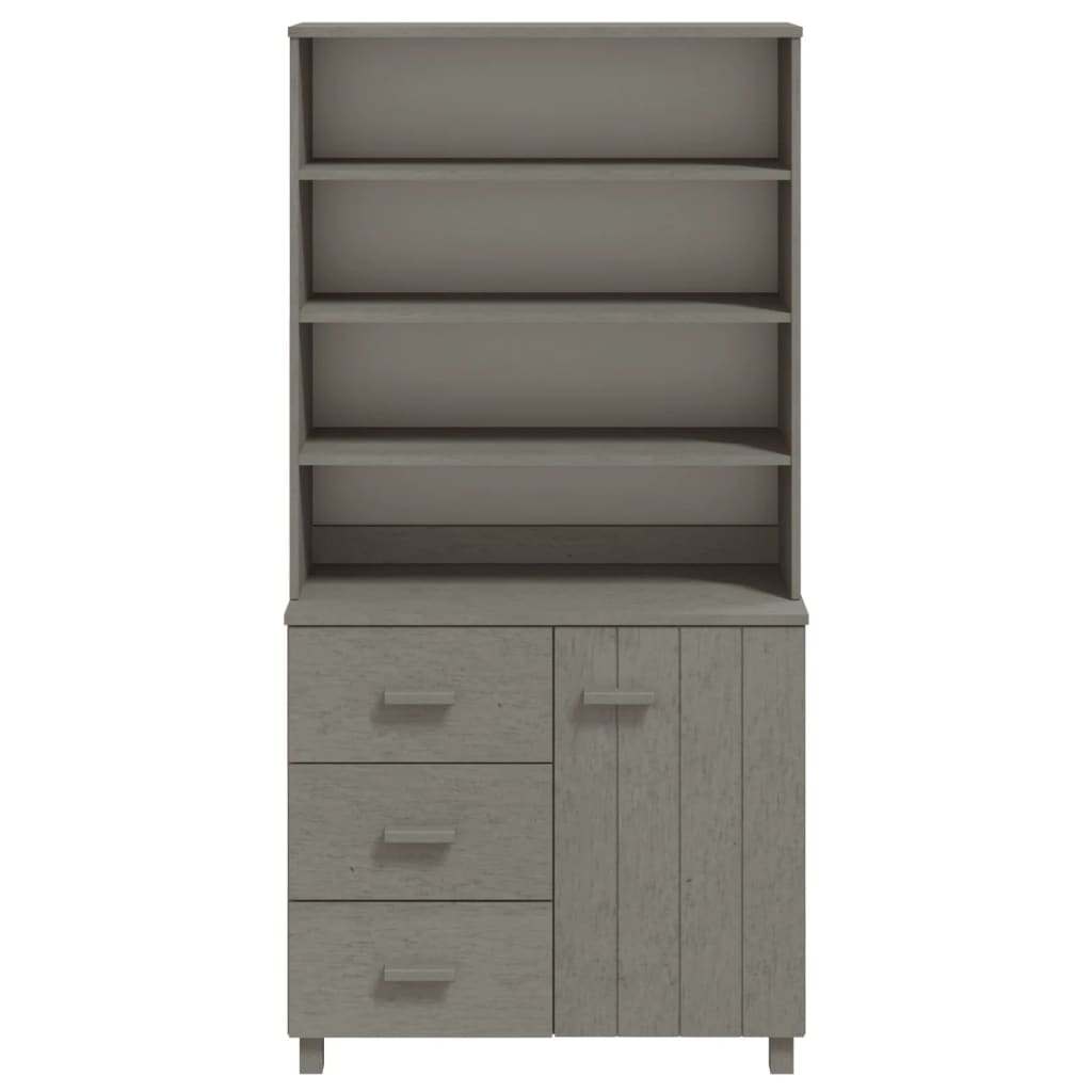 Highboard HAMAR Solid Wood Pine Light Grey