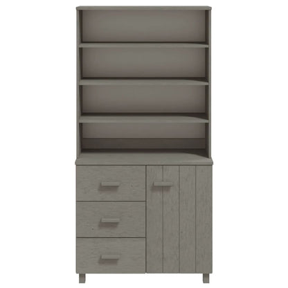 Highboard HAMAR Solid Wood Pine Light Grey