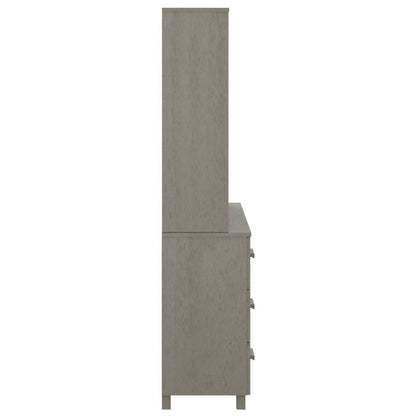 Highboard HAMAR Solid Wood Pine Light Grey