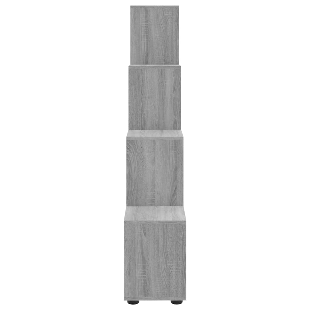 Staircase Bookcase Grey Sonoma 142 cm Engineered Wood