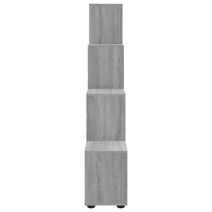 Staircase Bookcase Grey Sonoma 142 cm Engineered Wood