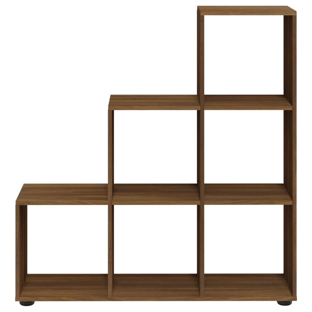 Staircase Bookcase Brown Oak 107 cm Engineered Wood