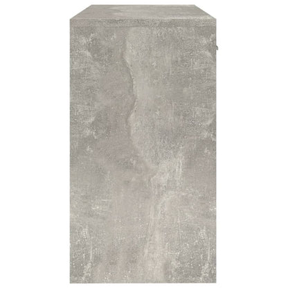 Desk with Drawer&Cabinet Concrete Grey 100x40x73 cm Engineered Wood