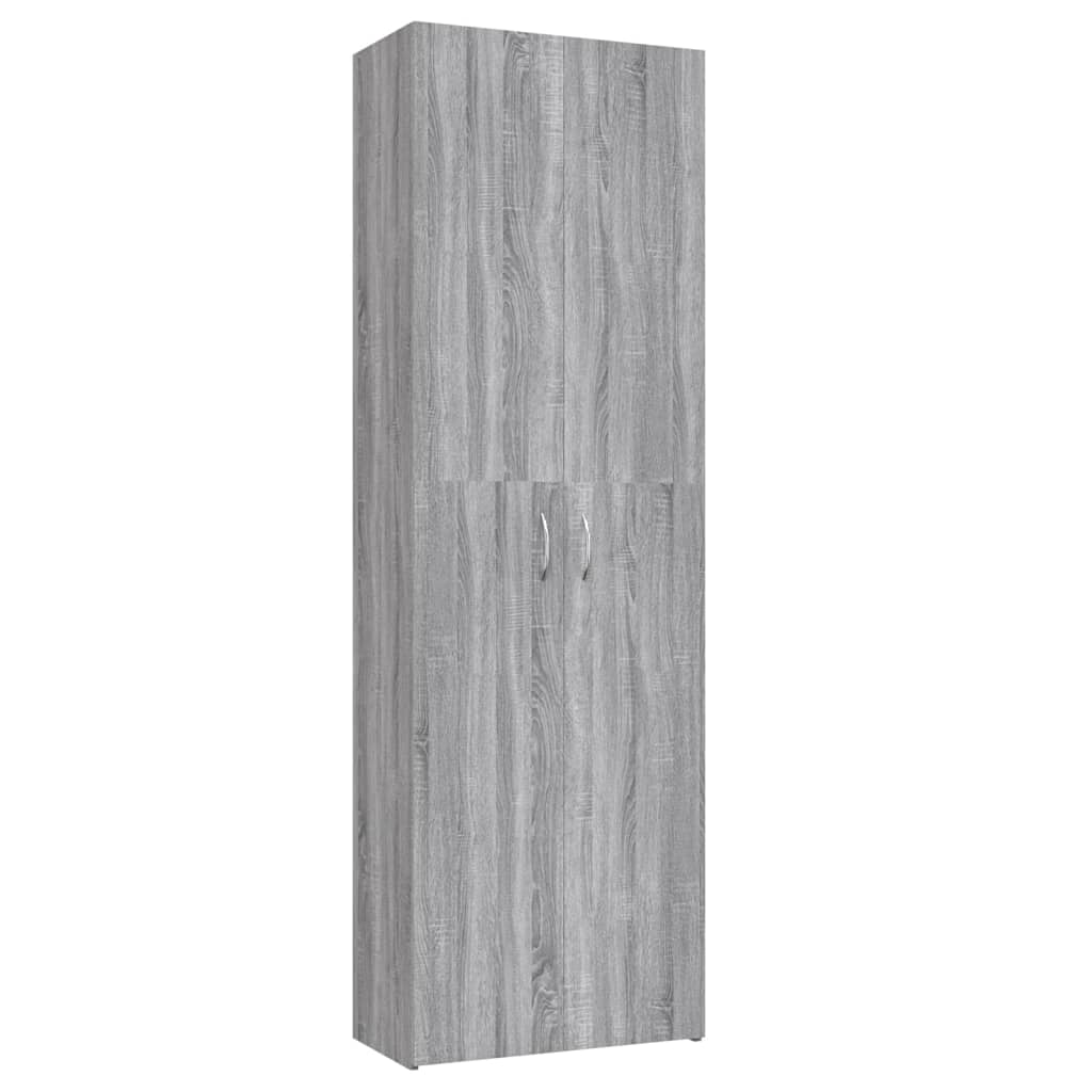 Office Cabinet Grey Sonoma 60x32x190 cm Engineered Wood