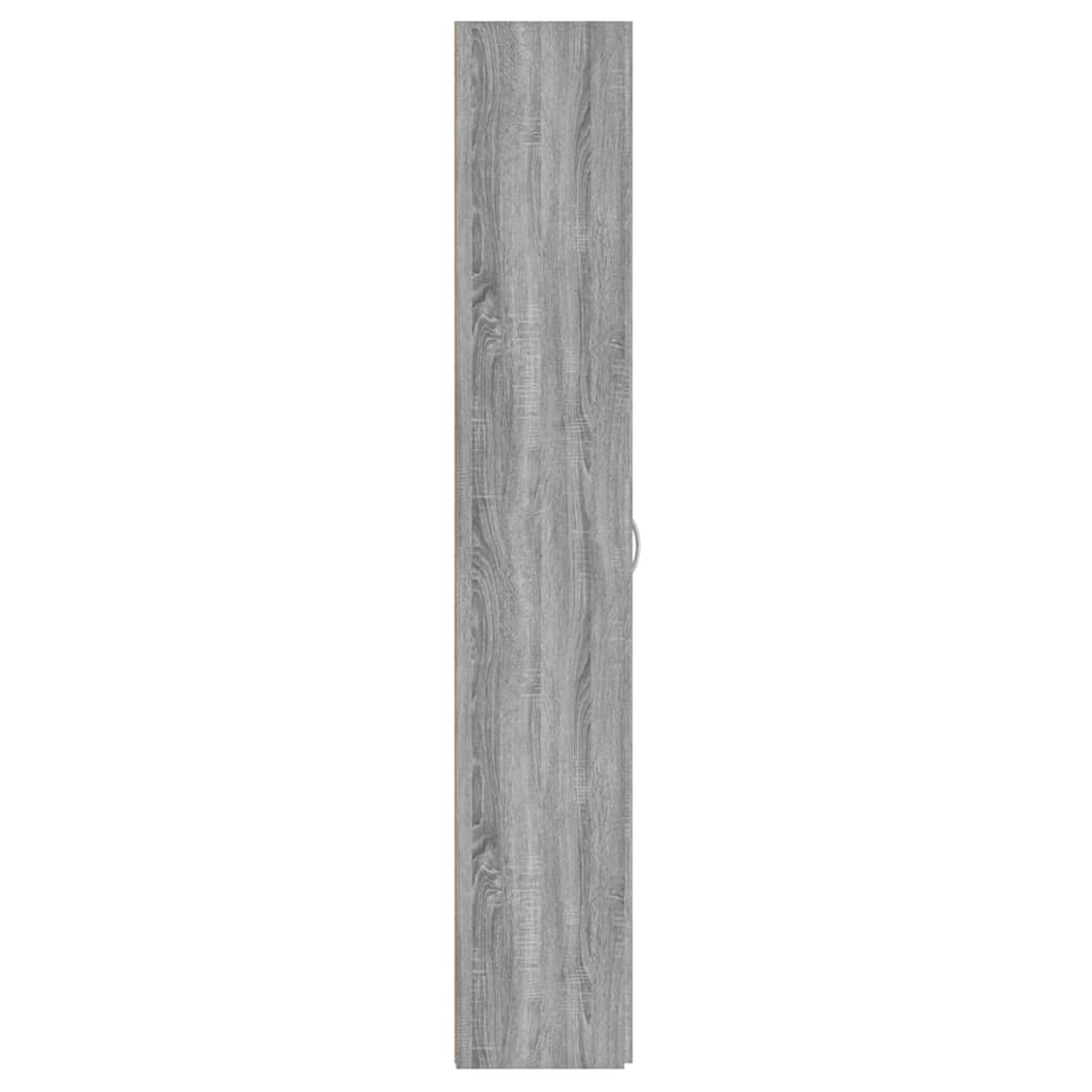 Office Cabinet Grey Sonoma 60x32x190 cm Engineered Wood