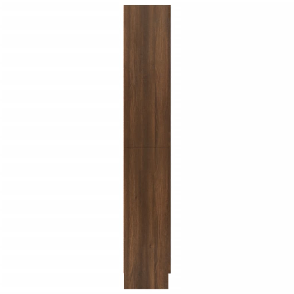 Vitrine Cabinet Brown Oak 82.5x30.5x185.5 cm Engineered Wood