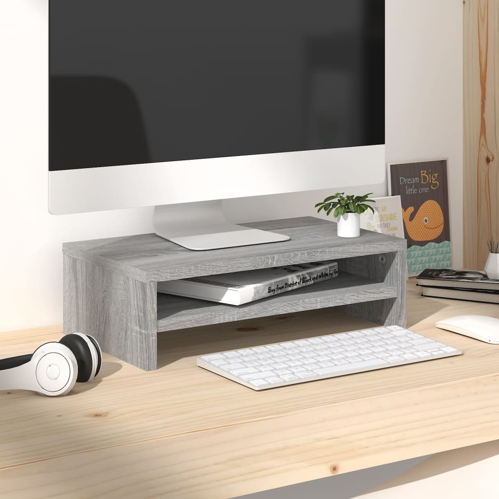 Monitor Stand Grey Sonoma 42x24x13 cm Engineered Wood