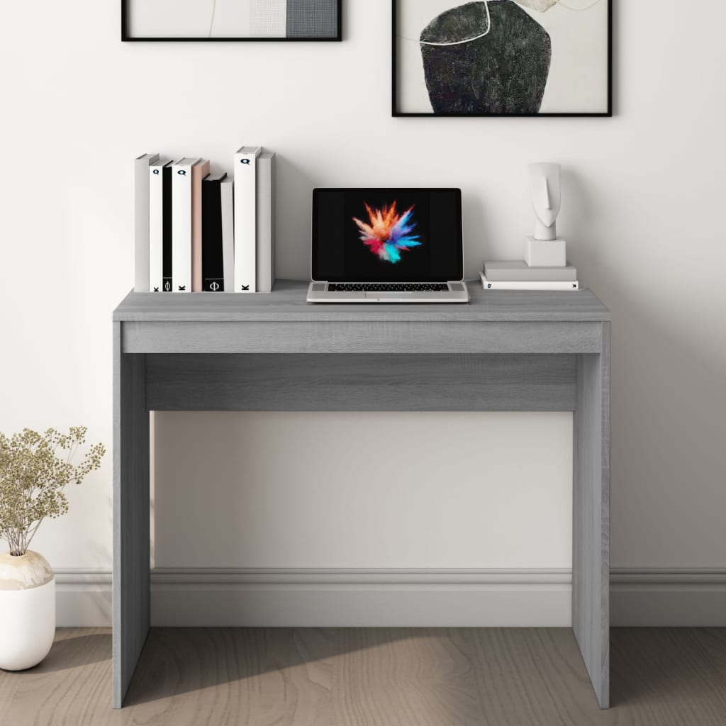 Desk Grey Sonoma 90x40x72 cm Engineered Wood