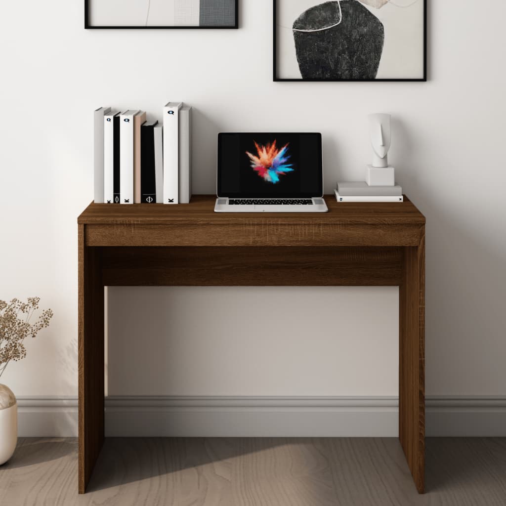 Desk Brown Oak 90x40x72 cm Engineered Wood