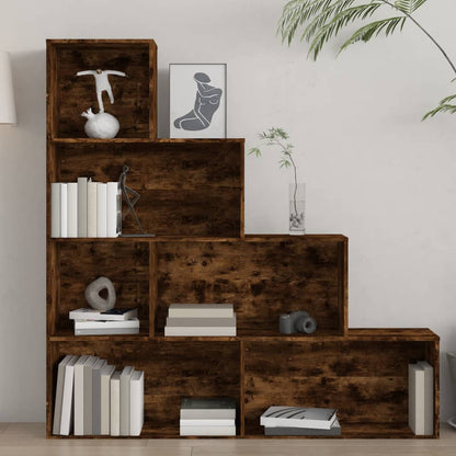 Book Cabinet Smoked Oak 155x24x160 cm