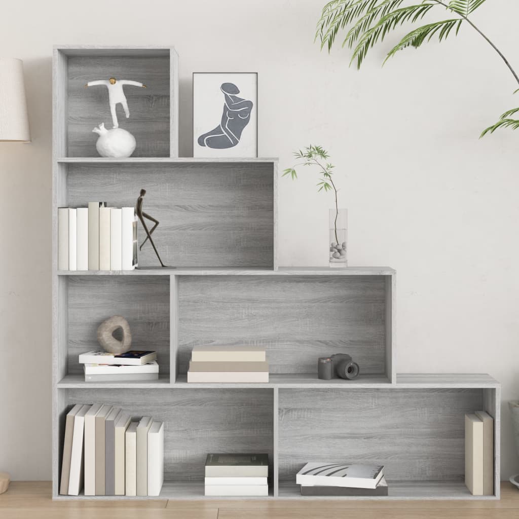 Book Cabinet Grey Sonoma 155x24x160 cm