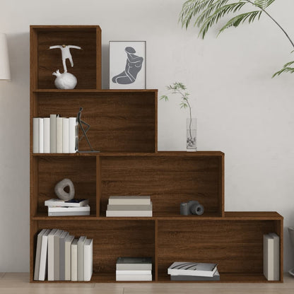 Book Cabinet Brown Oak 155x24x160 cm