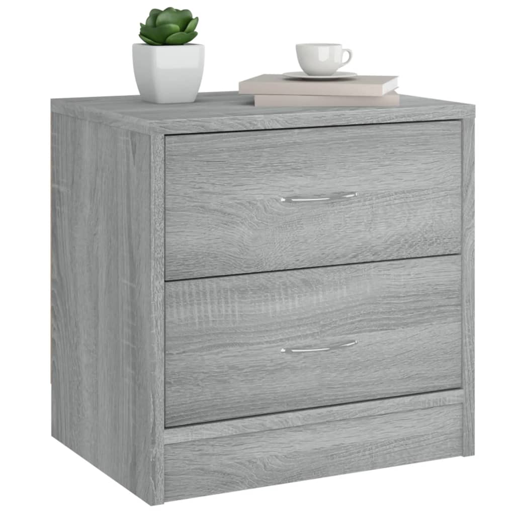 Bedside Cabinet Grey Sonoma 40x30x40 cm Engineered Wood