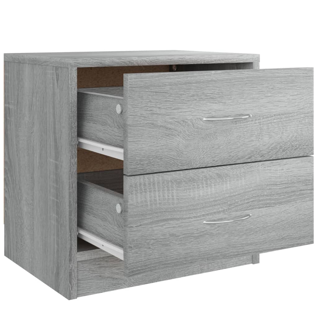 Bedside Cabinet Grey Sonoma 40x30x40 cm Engineered Wood