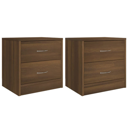 Bedside Cabinets 2 pcs Brown Oak 40x30x40 cm Engineered Wood