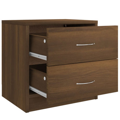 Bedside Cabinets 2 pcs Brown Oak 40x30x40 cm Engineered Wood