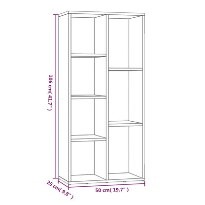 Book Cabinet Grey Sonoma 50x25x106 cm