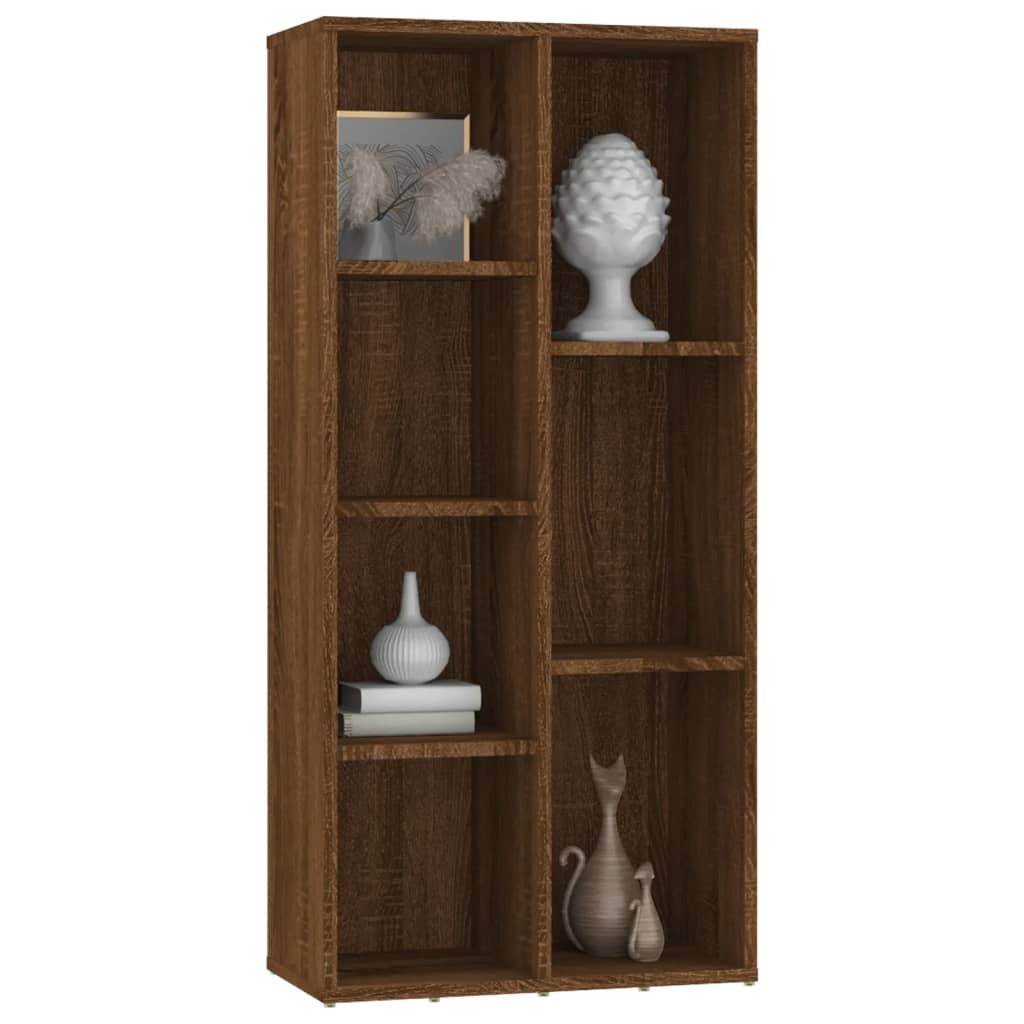 Book Cabinet Brown Oak 50x25x106 cm