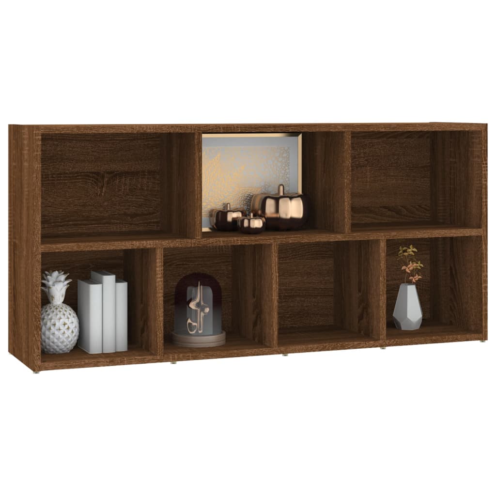 Book Cabinet Brown Oak 50x25x106 cm