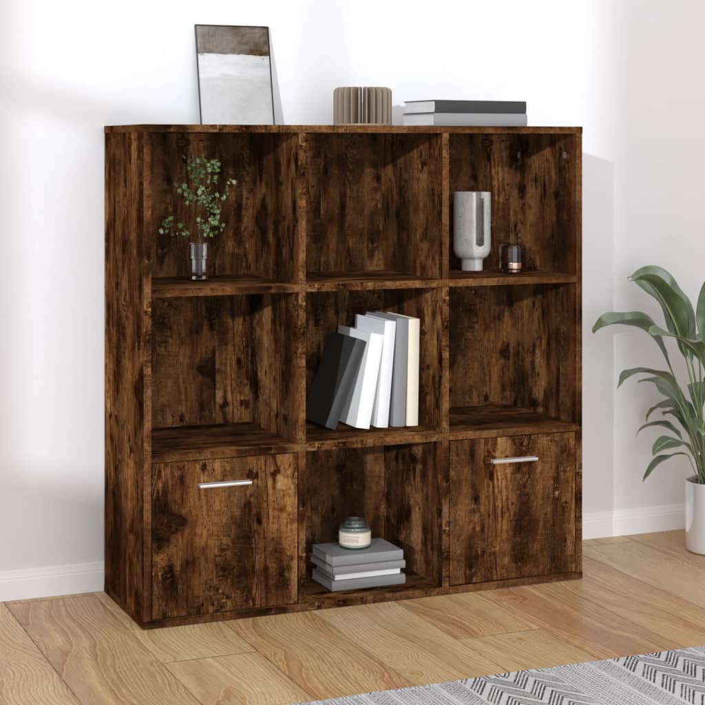 Book Cabinet Smoked Oak 98x30x98 cm