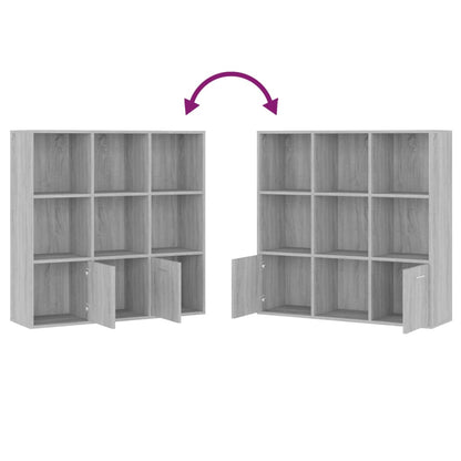 Book Cabinet Grey Sonoma 98x30x98 cm