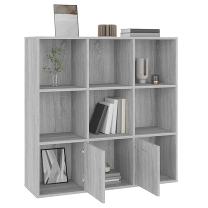 Book Cabinet Grey Sonoma 98x30x98 cm