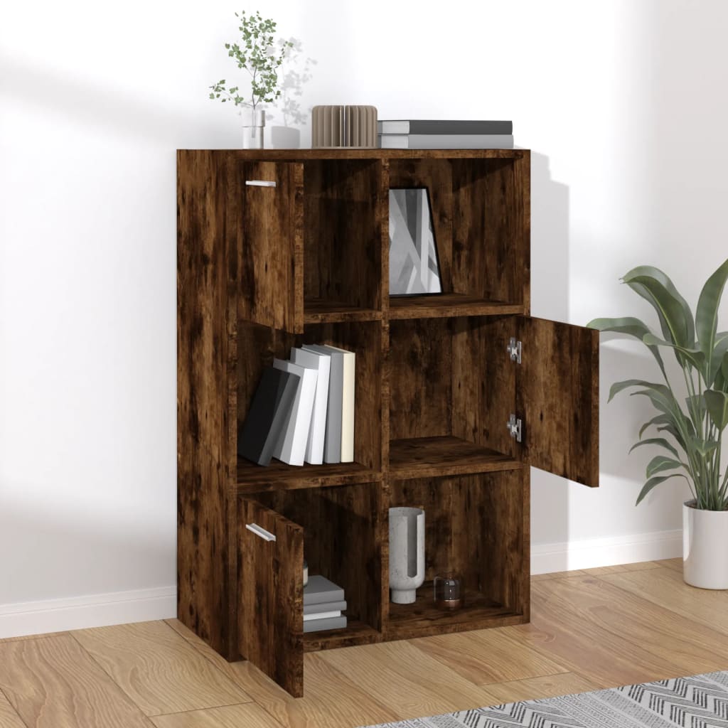 Storage Cabinet Smoked Oak 60x29.5x90 cm