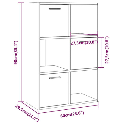 Storage Cabinet Smoked Oak 60x29.5x90 cm