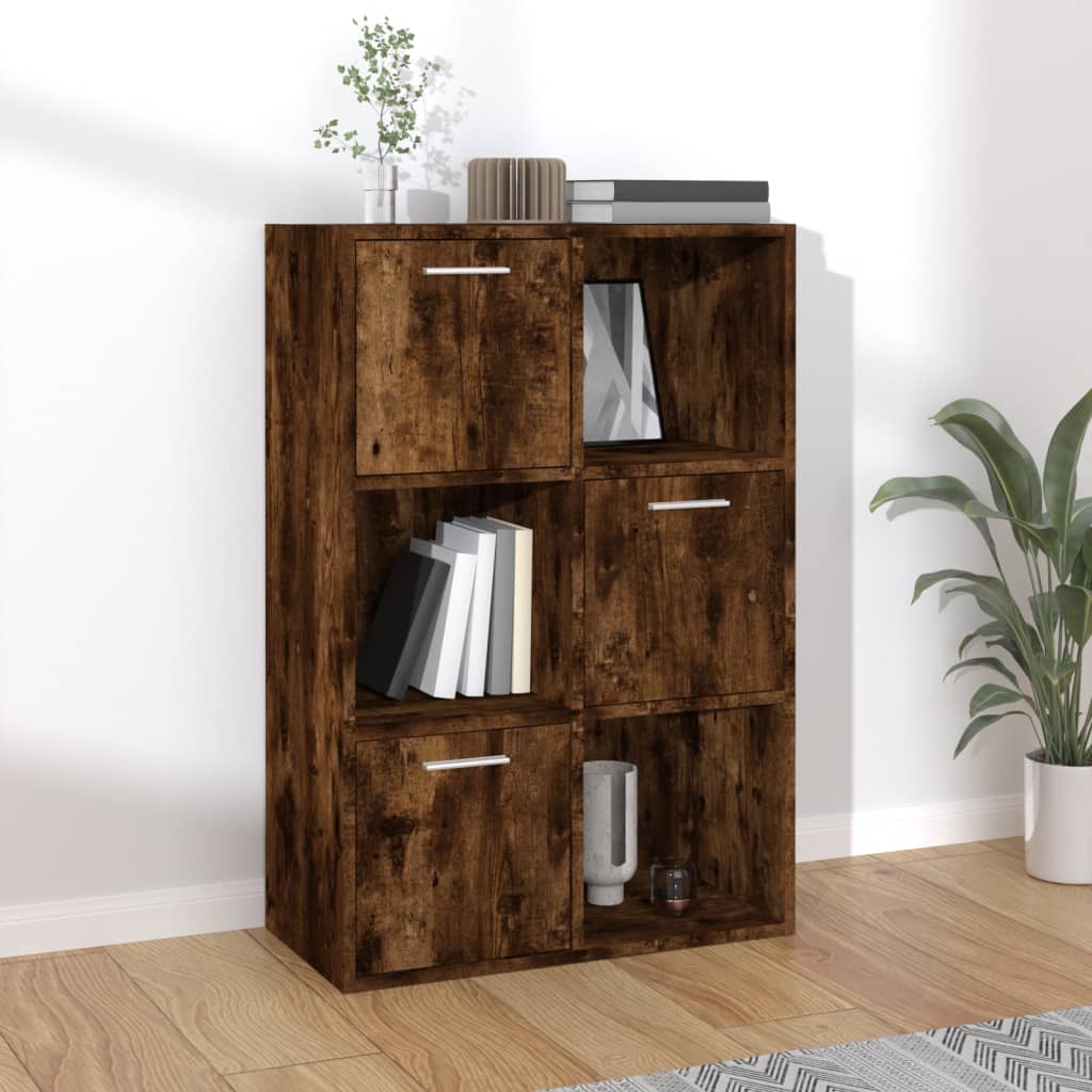 Storage Cabinet Smoked Oak 60x29.5x90 cm