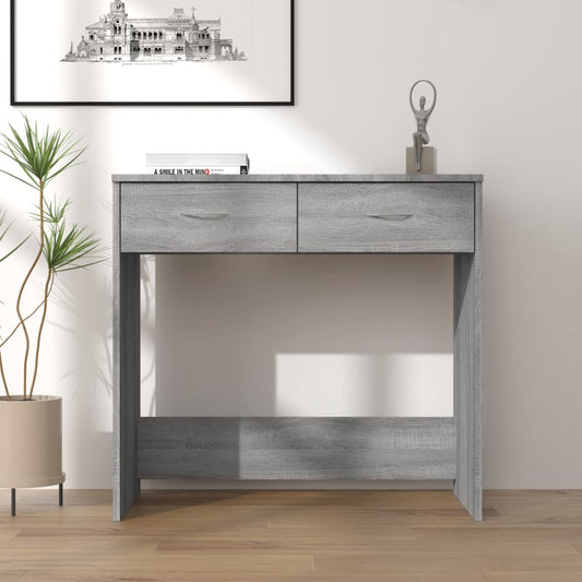 Desk Grey Sonoma 80x40x75 cm Engineered Wood