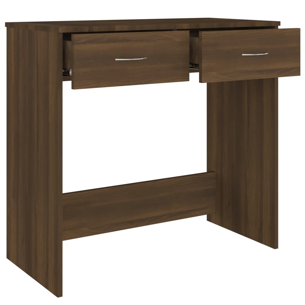 Desk Brown Oak 80x40x75 cm Engineered Wood