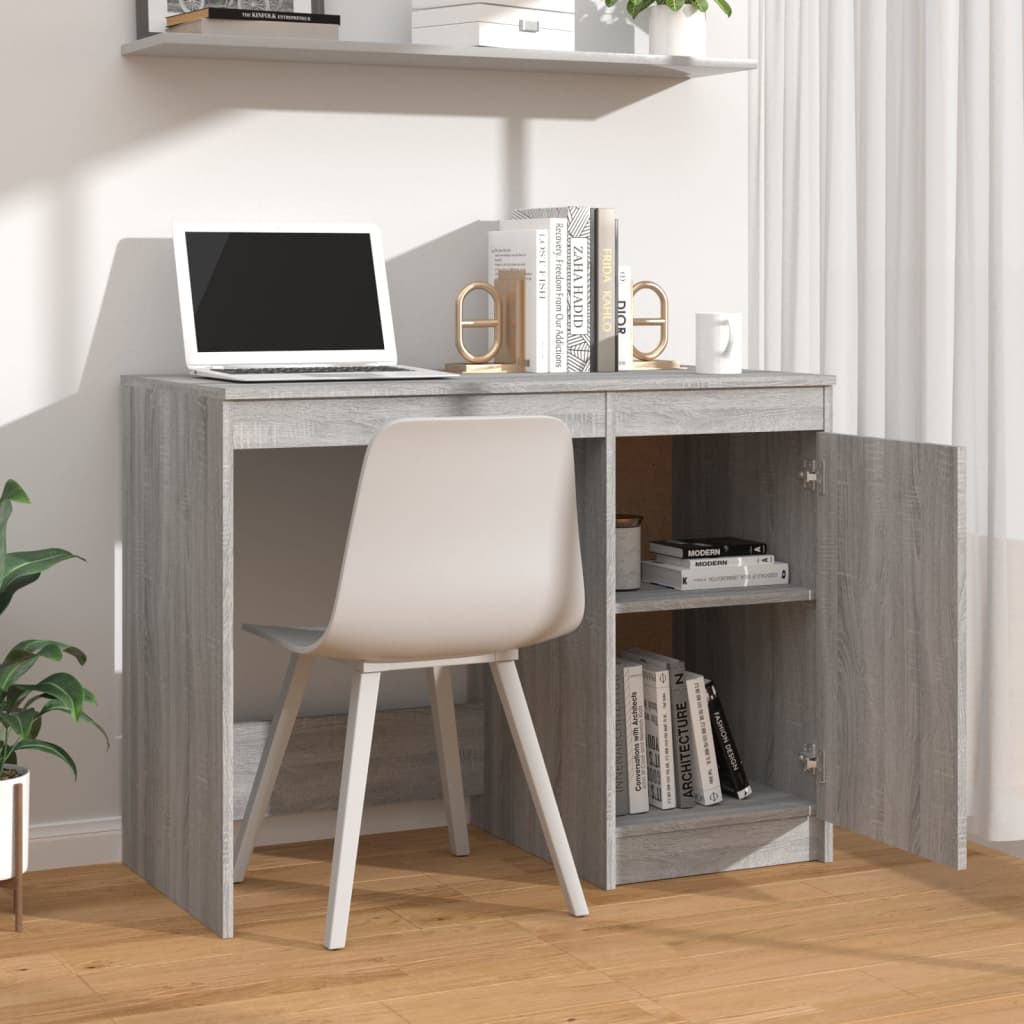 Desk Grey Sonoma 100x50x76 cm Engineered Wood