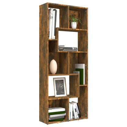 Book Cabinet Smoked Oak 67x24x161 cm Engineered Wood