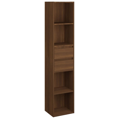 Book Cabinet Brown Oak 36x30x171 cm Engineered Wood