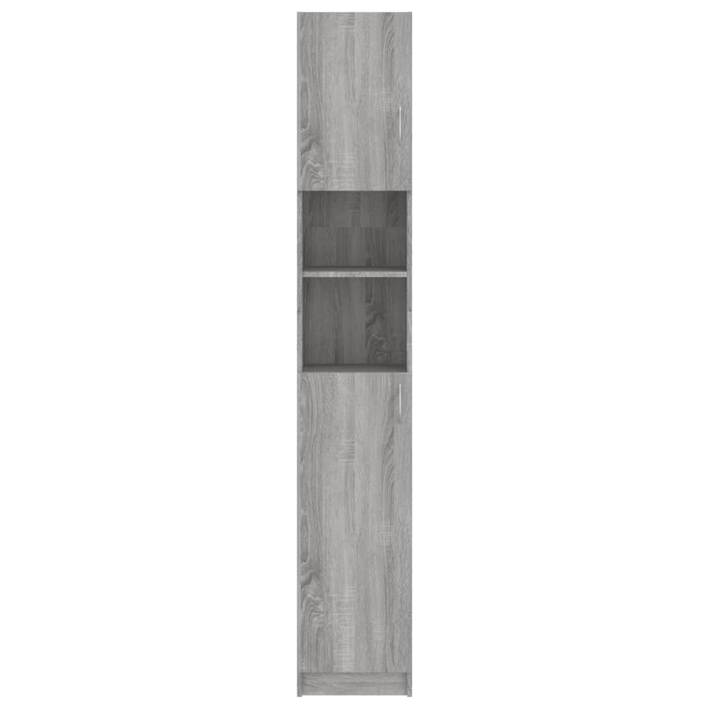 Bathroom Cabinet Grey Sonoma 32x25.5x190 cm Engineered Wood