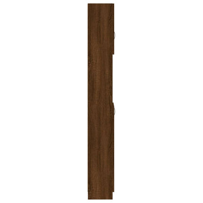 Bathroom Cabinet Brown Oak 32x25.5x190 cm Engineered Wood