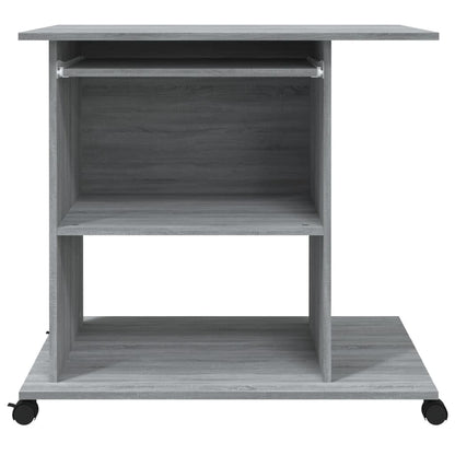 Computer Desk Grey Sonoma 80x50x75 cm Engineered Wood