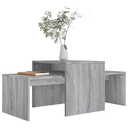Coffee Table Set Grey Sonoma 100x48x40 cm Engineered Wood