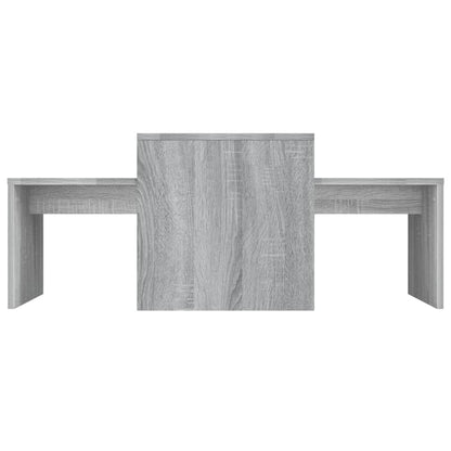 Coffee Table Set Grey Sonoma 100x48x40 cm Engineered Wood