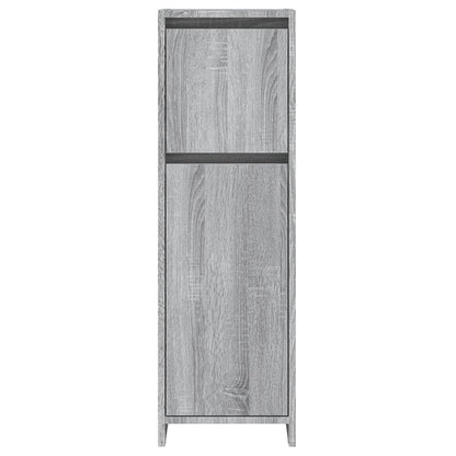 Bathroom Cabinet Grey Sonoma 30x30x95 cm Engineered Wood