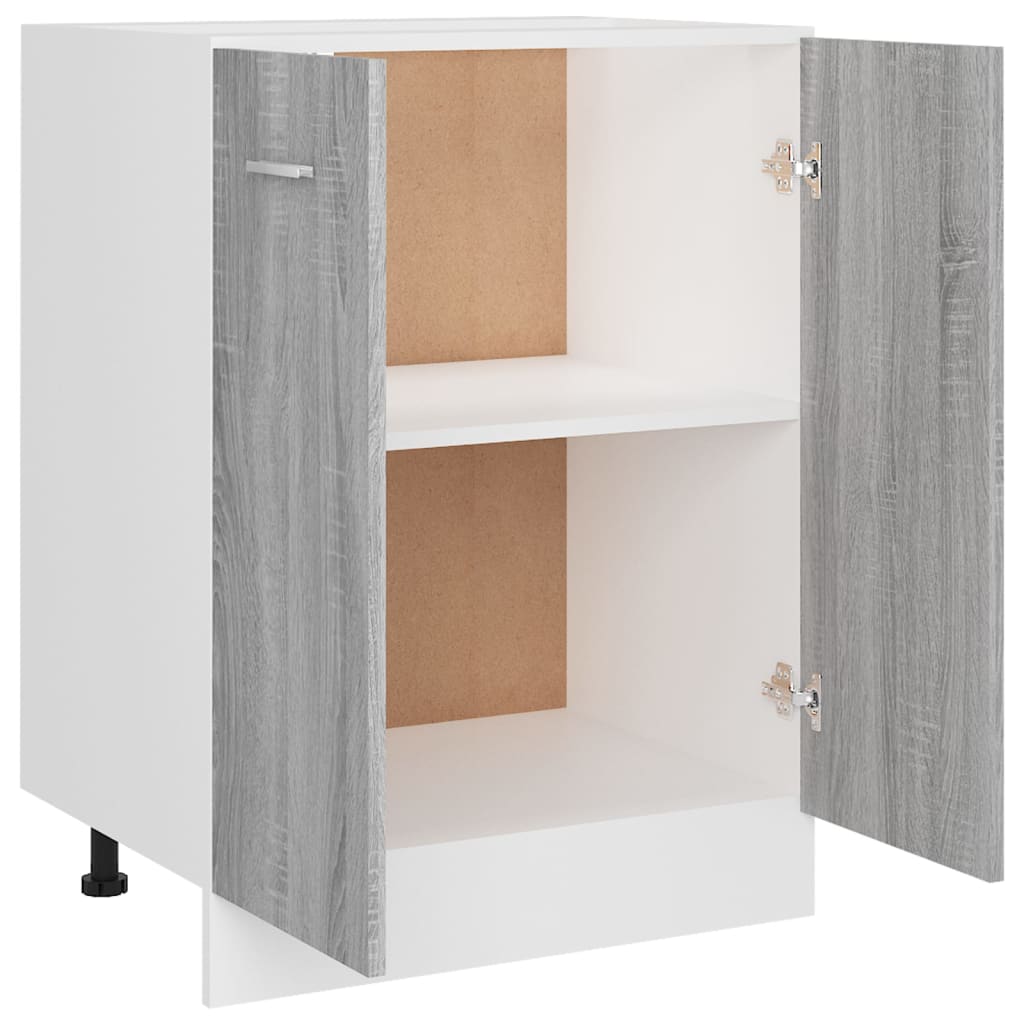 Bottom Cabinet Grey Sonoma 60x46x81.5 cm Engineered Wood