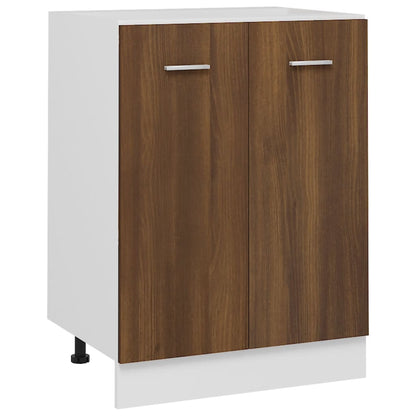 Bottom Cabinet Brown Oak 60x46x81.5 cm Engineered Wood