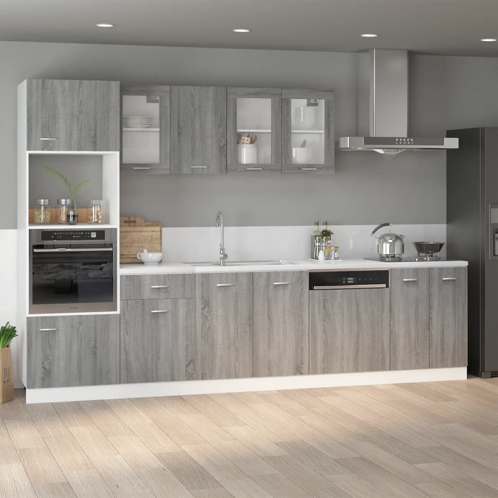 Sink Bottom Cabinet Grey Sonoma 80x46x81.5 cm Engineered Wood