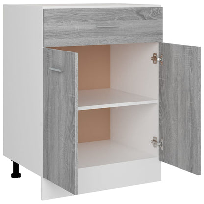 Drawer Bottom Cabinet Grey Sonoma 60x46x81.5 cm Engineered Wood