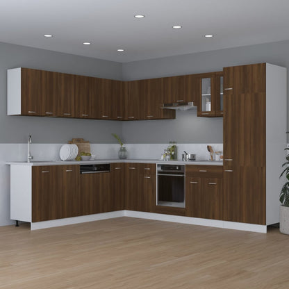 Hanging Cabinet Brown Oak 80x31x60 cm Engineered Wood