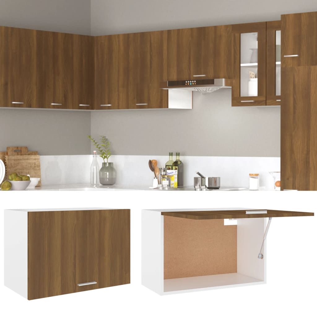 Hanging Cabinet Brown Oak 60x31x40 cm Engineered Wood