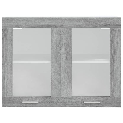 Hanging Glass Cabinet Grey Sonoma 80x31x60 cm Engineered Wood